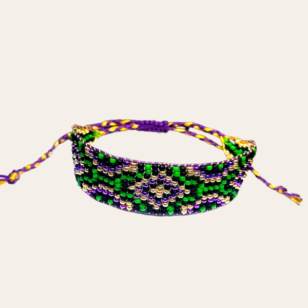 Bracelet Tribu vert violet